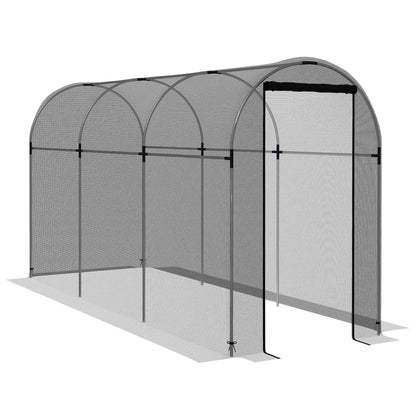 Outsunny 360 x 120cm Mini Polytunnel Greenhouse, Black 