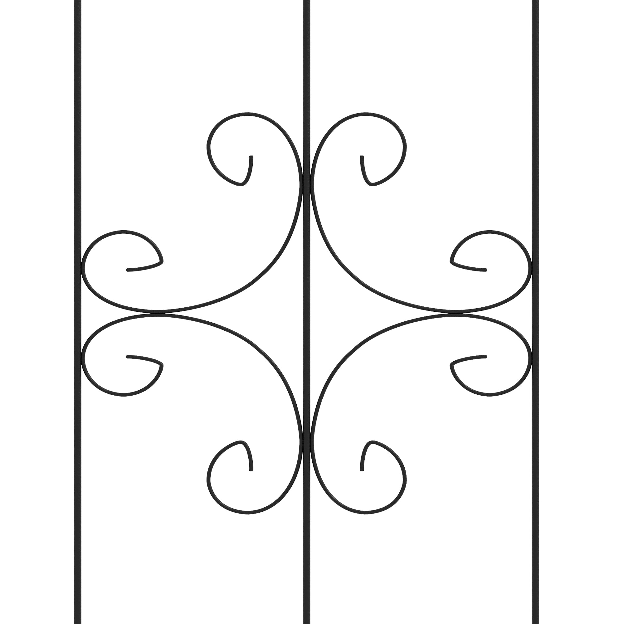 Outsunny Set of Four Spiral Anchor Garden Trellis Panels 