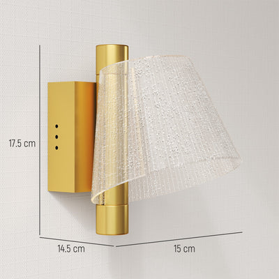 HOMCOM Led Wall Lamp 2 Pack, 5W Modern Indoor Starry Wall Light, Colour Temperature Adjustable 3000K/4000K/6500K, for Bedroom, Living Room, Hallway, Stairs, Gold Tone 