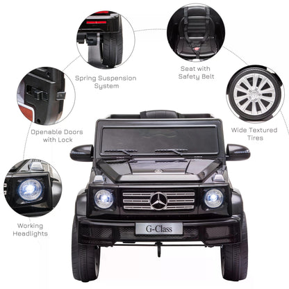 HOMCOM Mercedes Benz G500 12V Kids Electric Ride On Car Toy w/ Remote Control 
