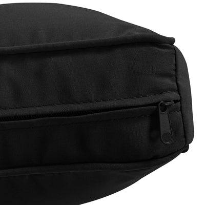 Outsunny Garden Rattan Sofa Cushion Polyester Cover Replacement Outdoor- No Cushion Included, Black 