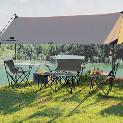 Outsunny Four-Piece Portable Picnic Table Set - Grey 