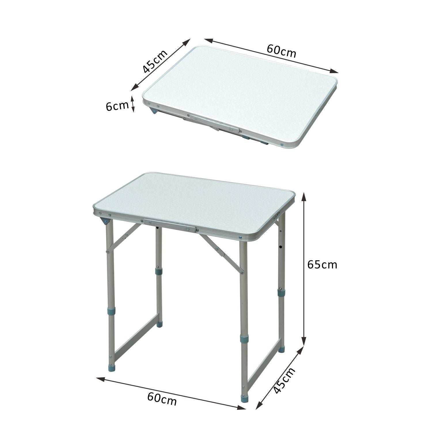 Outsunny Patio Foldable Picnic Table-Silver 