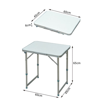Outsunny Patio Foldable Picnic Table-Silver 