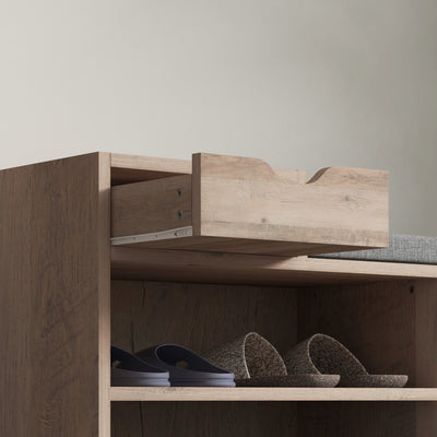 HOMCOM Multi-Compartment Shoe Bench, with Seat - Grey 