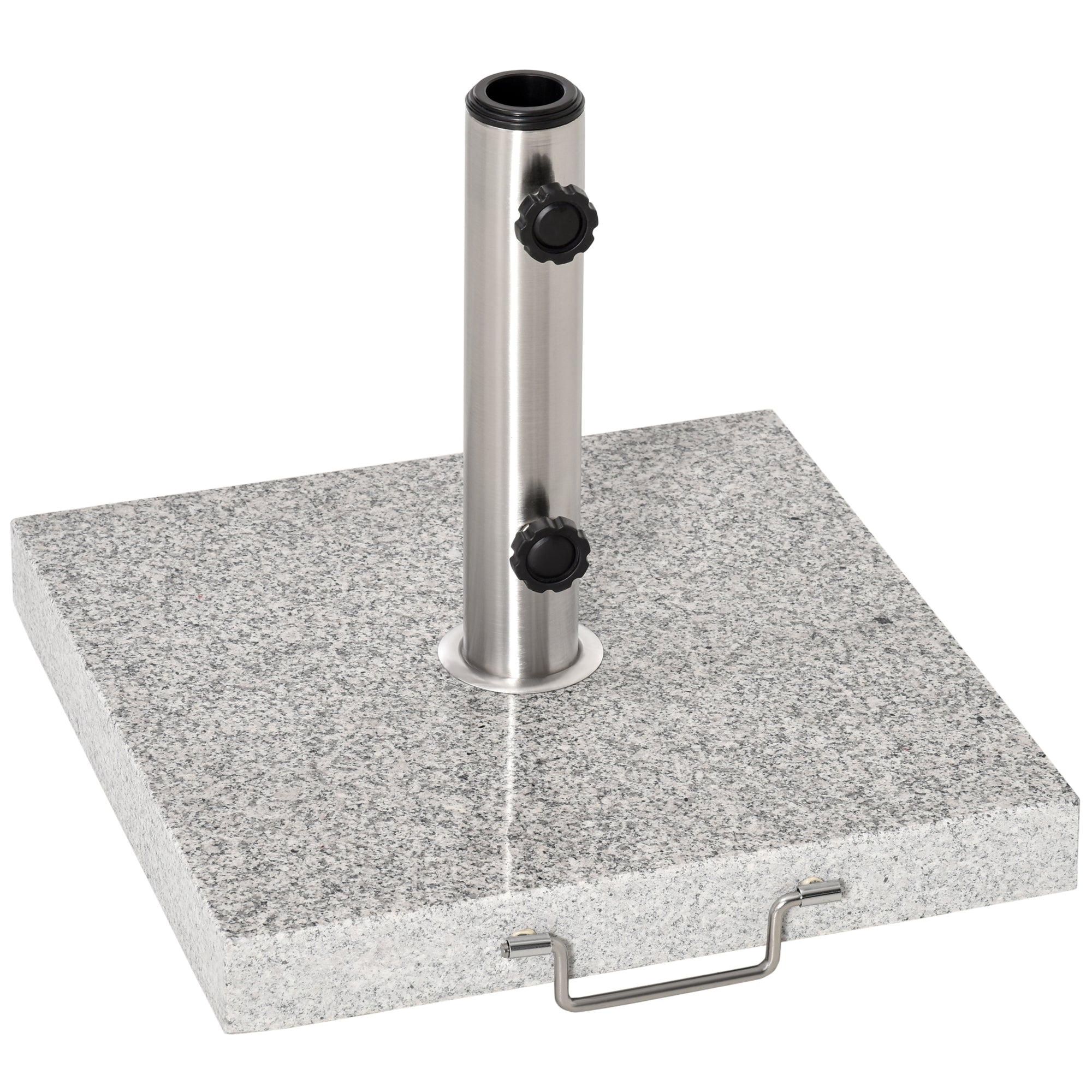 Outsunny 25kg Garden Umbrella Base Durable Parasol Holder Patio Furniture Outdoor Sunshade Marble Stand 