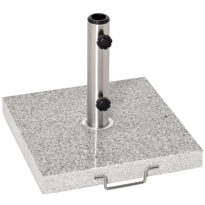 Outsunny 25kg Garden Umbrella Base Durable Parasol Holder Patio Furniture Outdoor Sunshade Marble Stand 