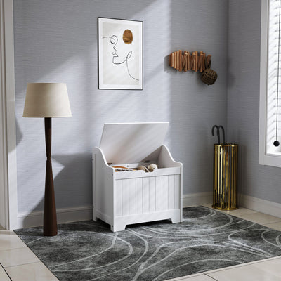 HOMCOM 61L Home Storage Chest - White 
