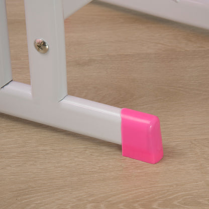 HOMCOM Kids Adjustable Desk and Chair Set, Book Stand, Pen Slot - Pink 