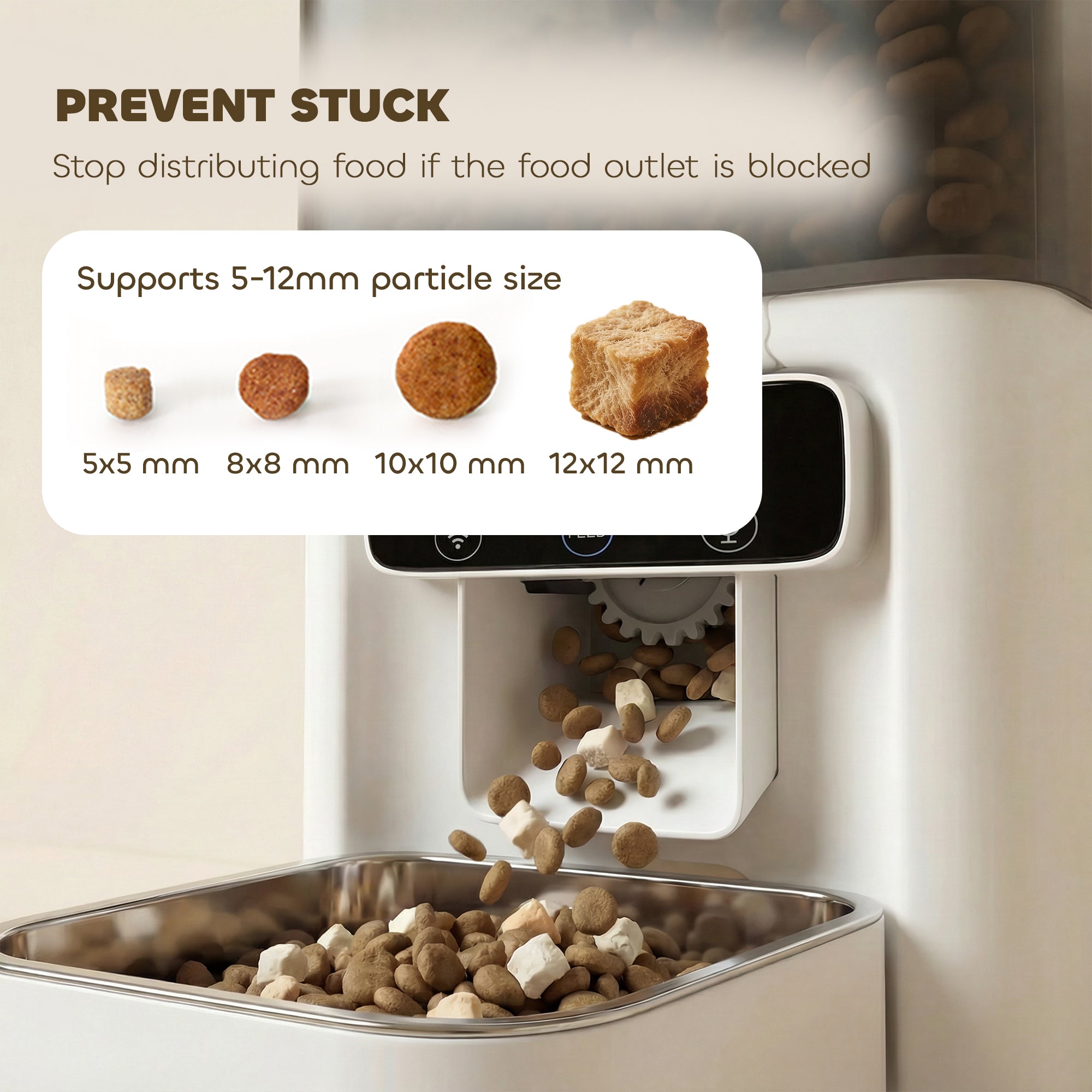PawHut Automatic Cat Feeder, 4.5L WiFi Cat Food Dispenser with Timer, Programmable 1-10 Meals, Auto Pet Feeder 