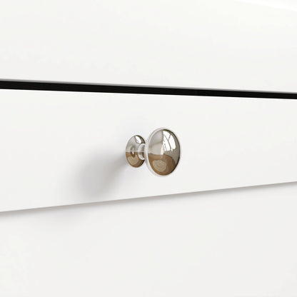 HOMCOM Narrow Shoe Cabinet with 2 Flip Drawers and Adjustable Shelves - White