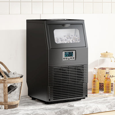 HOMCOM Commercial Ice Maker with 4kg Ice Storage - Black 