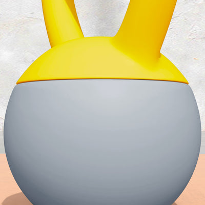 SPORTNOW Soft Kettlebell, 10kg Kettle Bell with Non-Slip Handle for Home Gym Weight Lifting and Strength Training, Yellow and Grey 