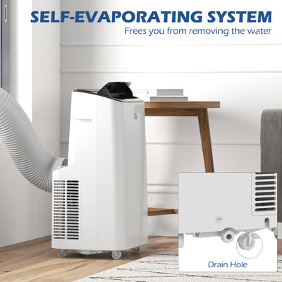 HOMCOM 12000 BTU App-Controlled Mobile Air Conditioner - White 