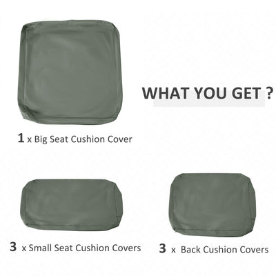 Outsunny Cushion Cover Replacement Garden Rattan Patio Furniture Seat Cover 