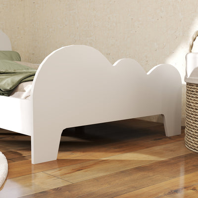 AIYAPLAY Cloud-Themed Toddler Bed Frame with Safety Rails, 143.5 x 74.5 x 56cm 