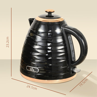 HOMCOM 3kW Rapid Boil Honeycomb Kettle - Black 