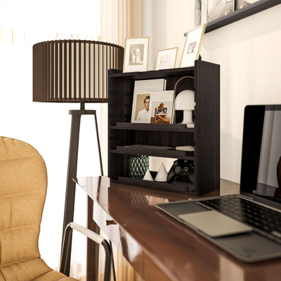 HOMCOM Four-Tier Desktop Organiser - Dark Brown 