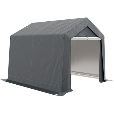 Outsunny 3.6 x 2.1m Portable Outdoor Shed, with Window - Dark Grey 