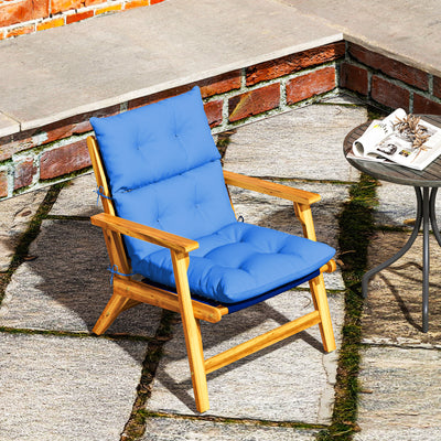 Outsunny 115 x 56cm Rocking Chair Padded Seat Cushion - Blue 