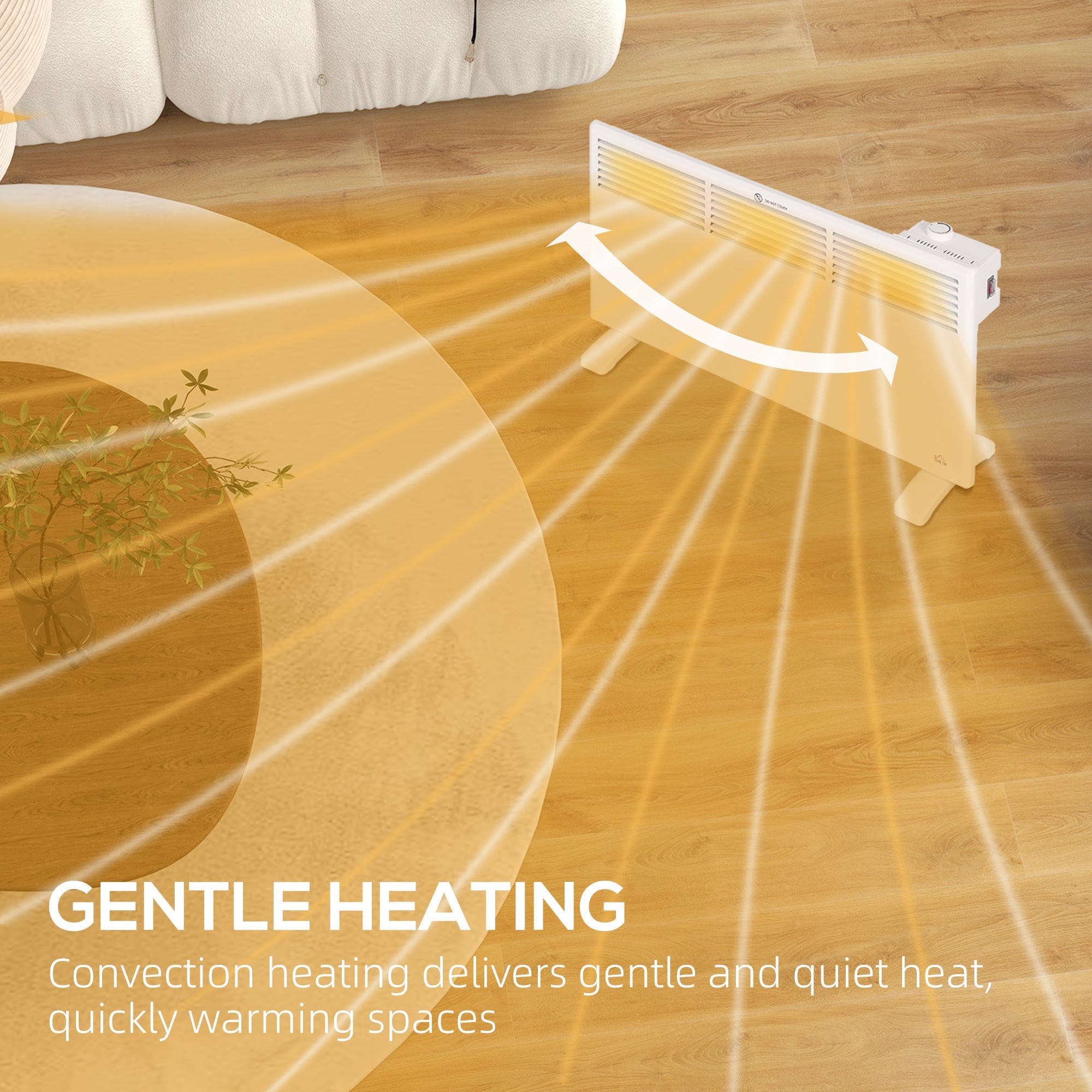 HOMCOM 1500W Convector Heater - White 