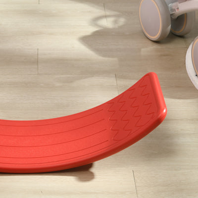 ZONEKIZ Balance Board Kids Wobble Board, Stepping Stone, Montessori Toy for Children, Nursery Toy, for Ages 3-6 Years, 82 x 27.5 x 19.5cm - Red 