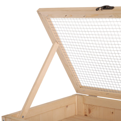 PawHut Wooden Large Hamster Cage, Gerbil Cage 4 Layers with Tall Bottom & Storage Shelf 