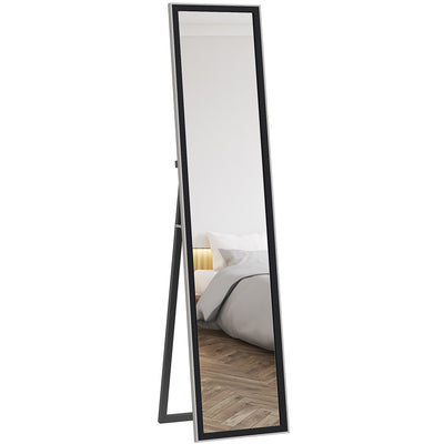 HOMCOM Glitter Frame Full-Length Mirror - Black 