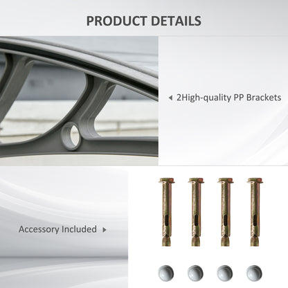 Outsunny Door Canopy Awning Outdoor Window Rain Shelter Cover for Front/Back Door Porch Clear 100 x 75cm 