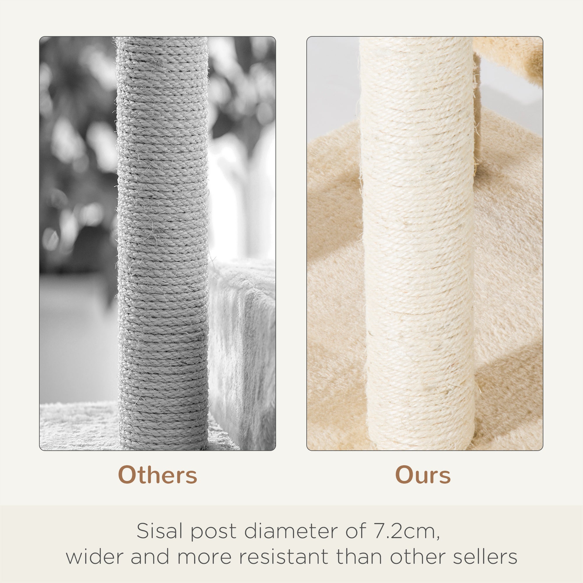 PawHut 100 cm Cat Tree for Indoor Cats Kitten Scratch Scratching Post Climbing Tower Activity Centre Beige 