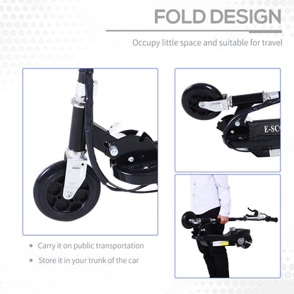 HOMCOM Outdoor Ride On Powered Scooter 120W Motor Bike 2 x 12V Battery - Black 