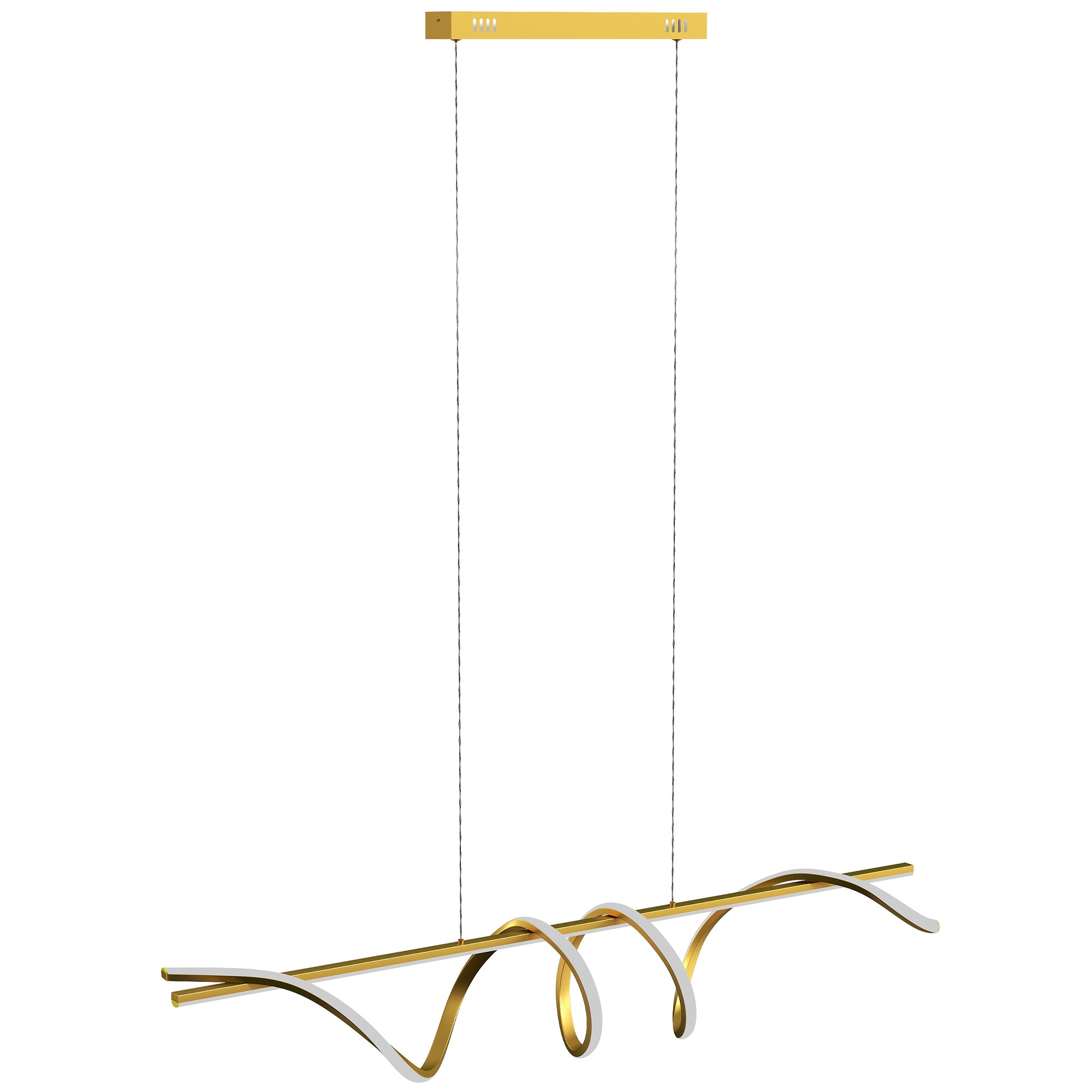HOMCOM Pendant Light with 3 Colour Temperatures - Gold Tone 