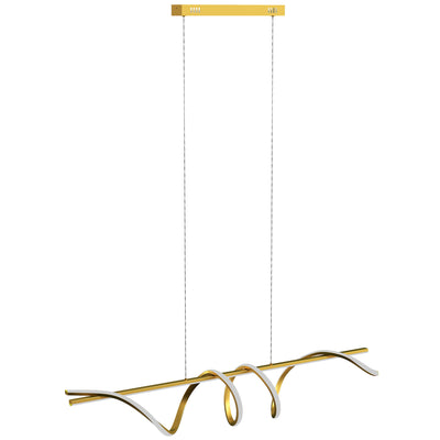 HOMCOM Pendant Light with 3 Colour Temperatures - Gold Tone 
