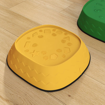 AIYAPLAY 5PCS Sensory Stepping Stones for Toddlers, Frog-Shaped Kids Stepping Stones Set with Anti-Slip Edging for Ages 2-8 