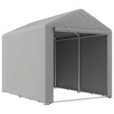 Outsunny 1.6 x 2.2m Garden Storage Shed Tent, with Accessories - Light Grey 