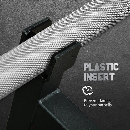 SPORTNOW 210cm Barbell Set, Barbell Bar for 5cm Weight Plates for Loading 200kg Weight Plates, for Home Gym Weight Training