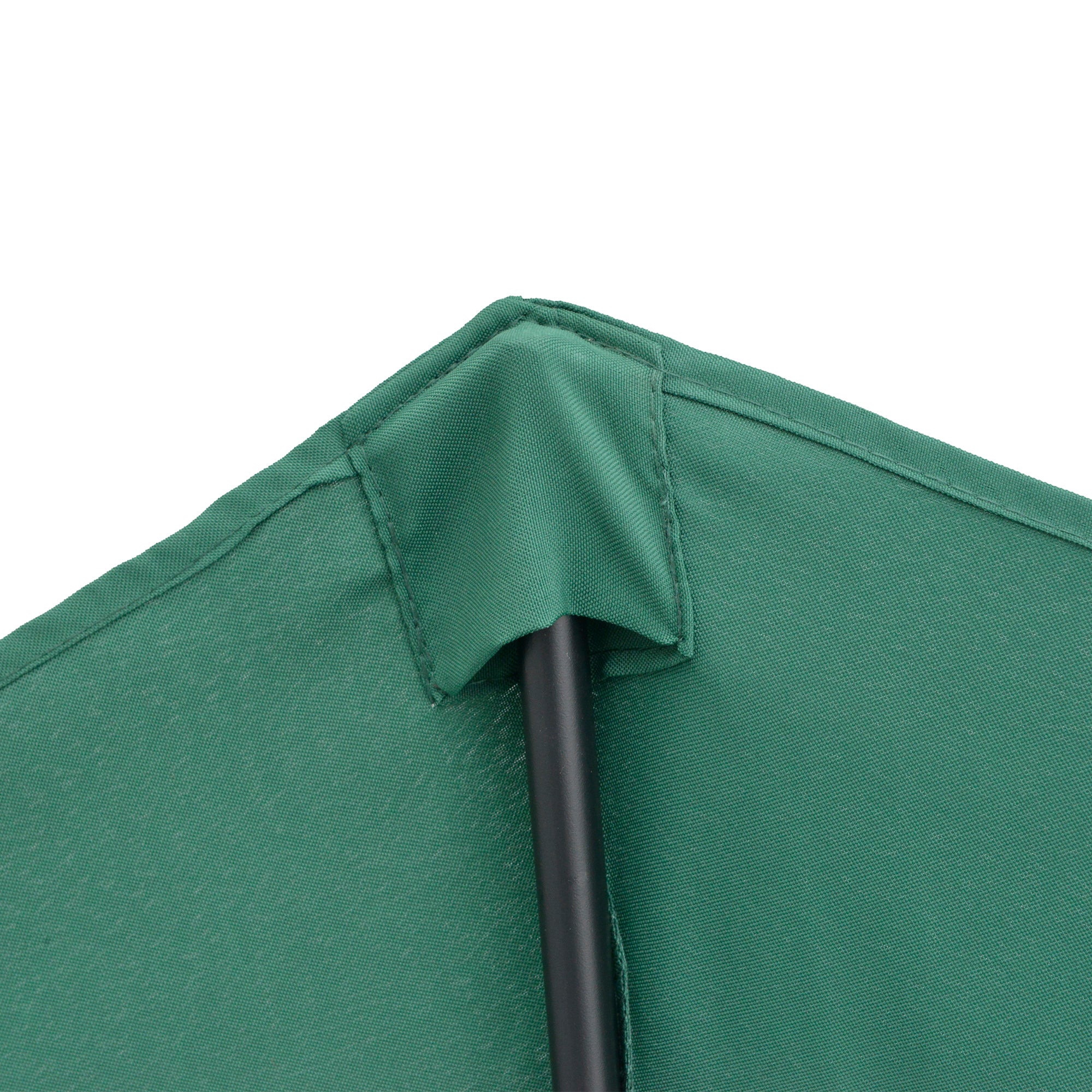 Outsunny 2.7m Garden Half Parasol, Outdoor Balcony Umbrella with 5 Steel Ribs, Patio Sun Shade, Green 
