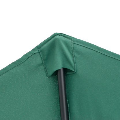 Outsunny 2.7m Garden Half Parasol, Outdoor Balcony Umbrella with 5 Steel Ribs, Patio Sun Shade, Green 