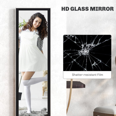 HOMCOM Glitter Frame Full-Length Mirror - Black 