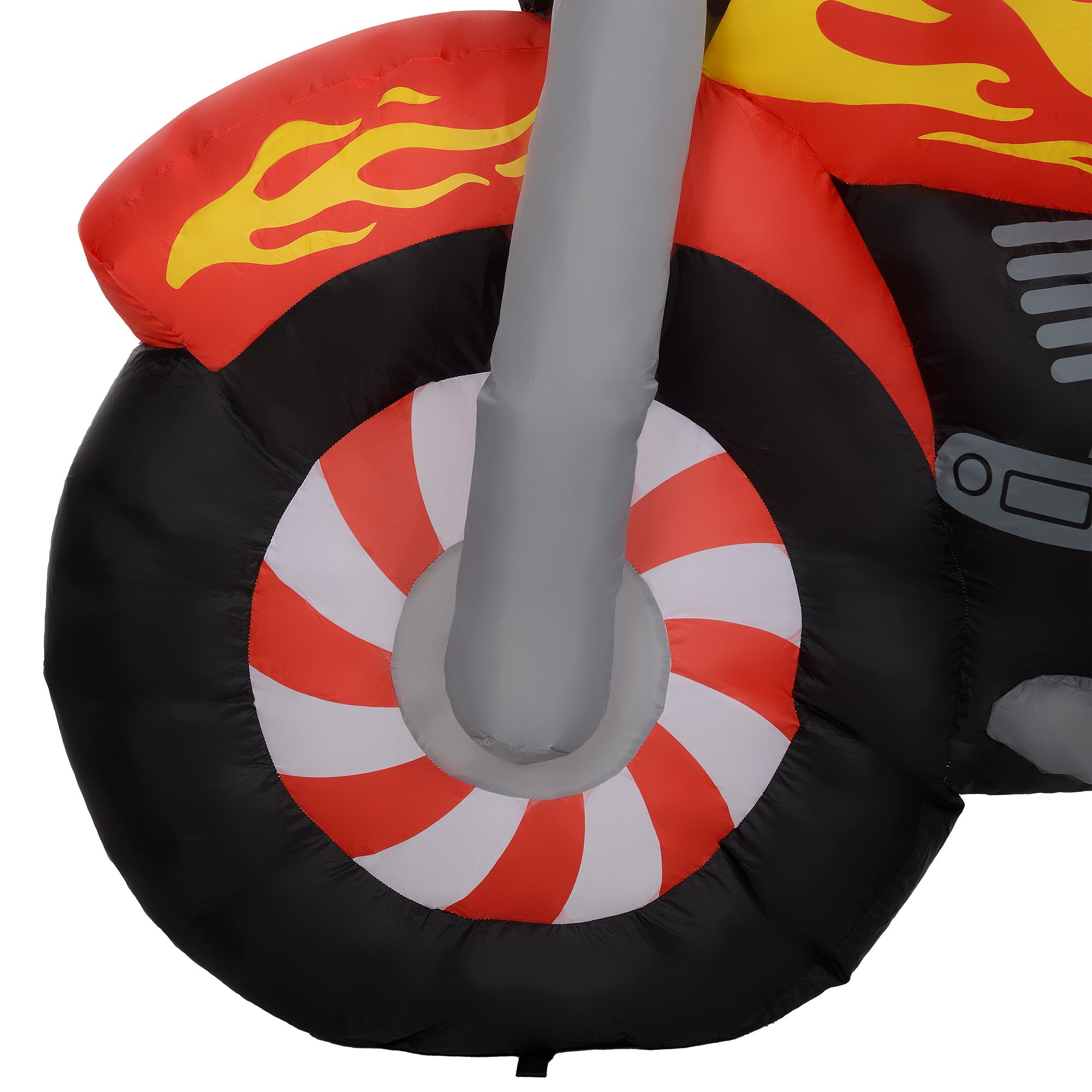 Outsunny 5.6ft Inflatable Santa Claus Motorcycle Decoration 