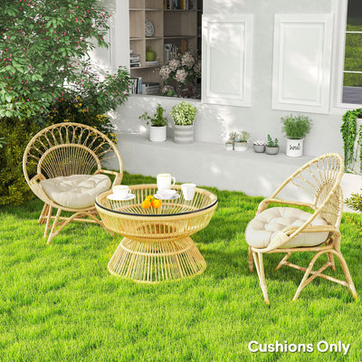 Outsunny Set of Two Φ60cm Outdoor Cushions - Beige 
