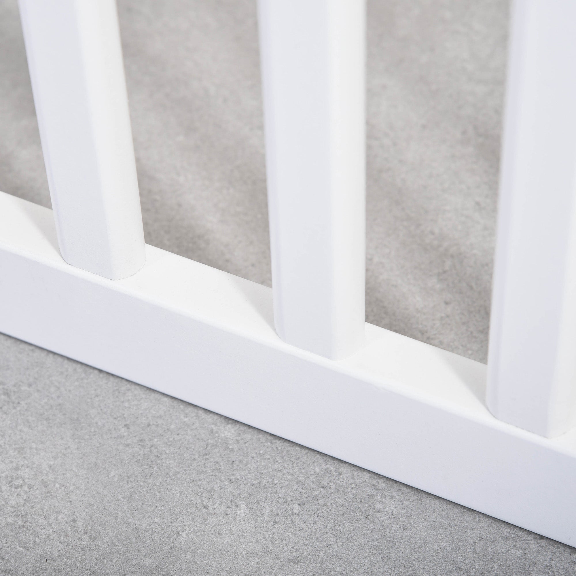 PawHut Wooden Pet Gate Foldable Freestanding Dog Safety Barrier w/ Support Feet 
