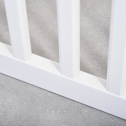 PawHut Wooden Pet Gate Foldable Freestanding Dog Safety Barrier w/ Support Feet 