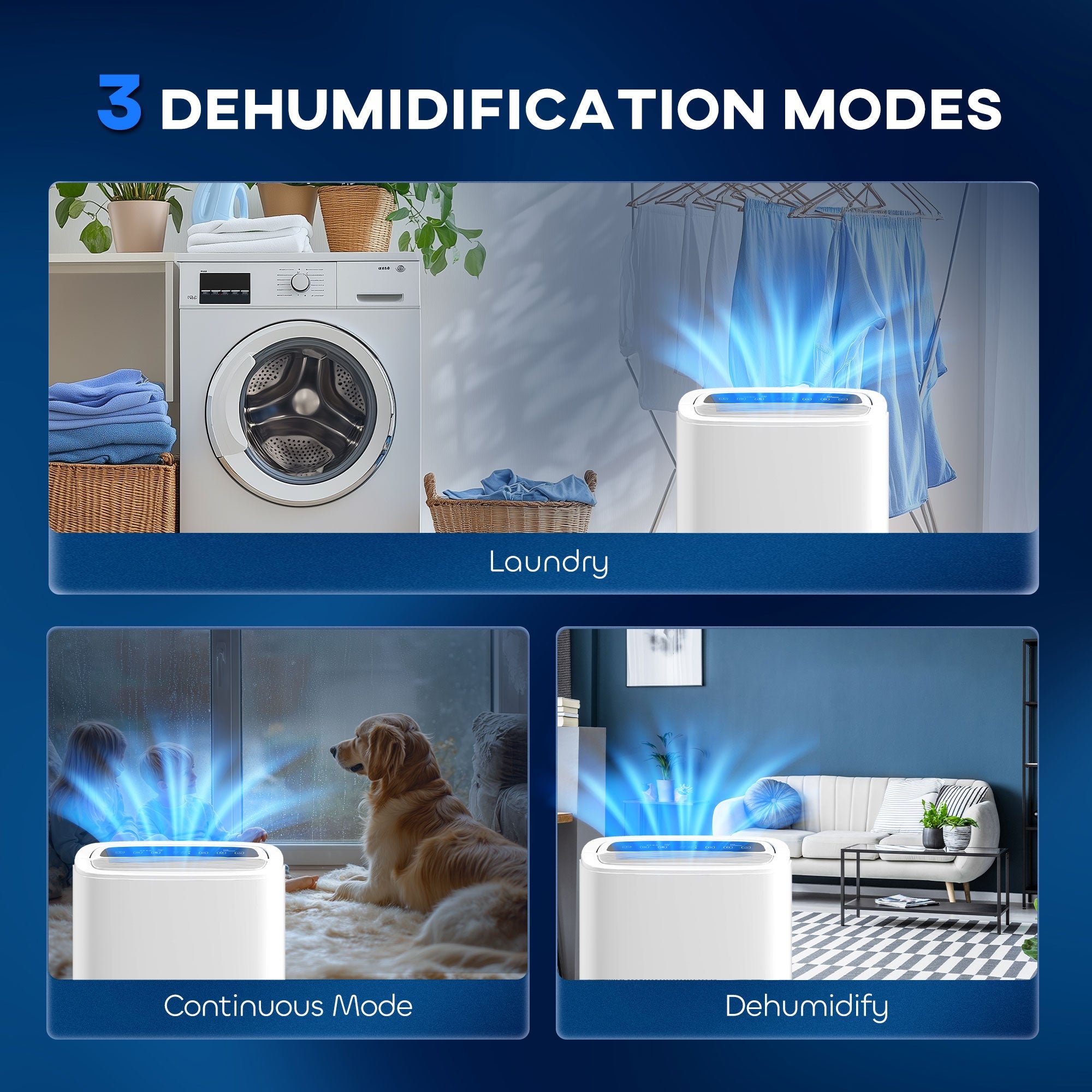 HOMCOM 20L Dehumidifier, with Touch Control - White 