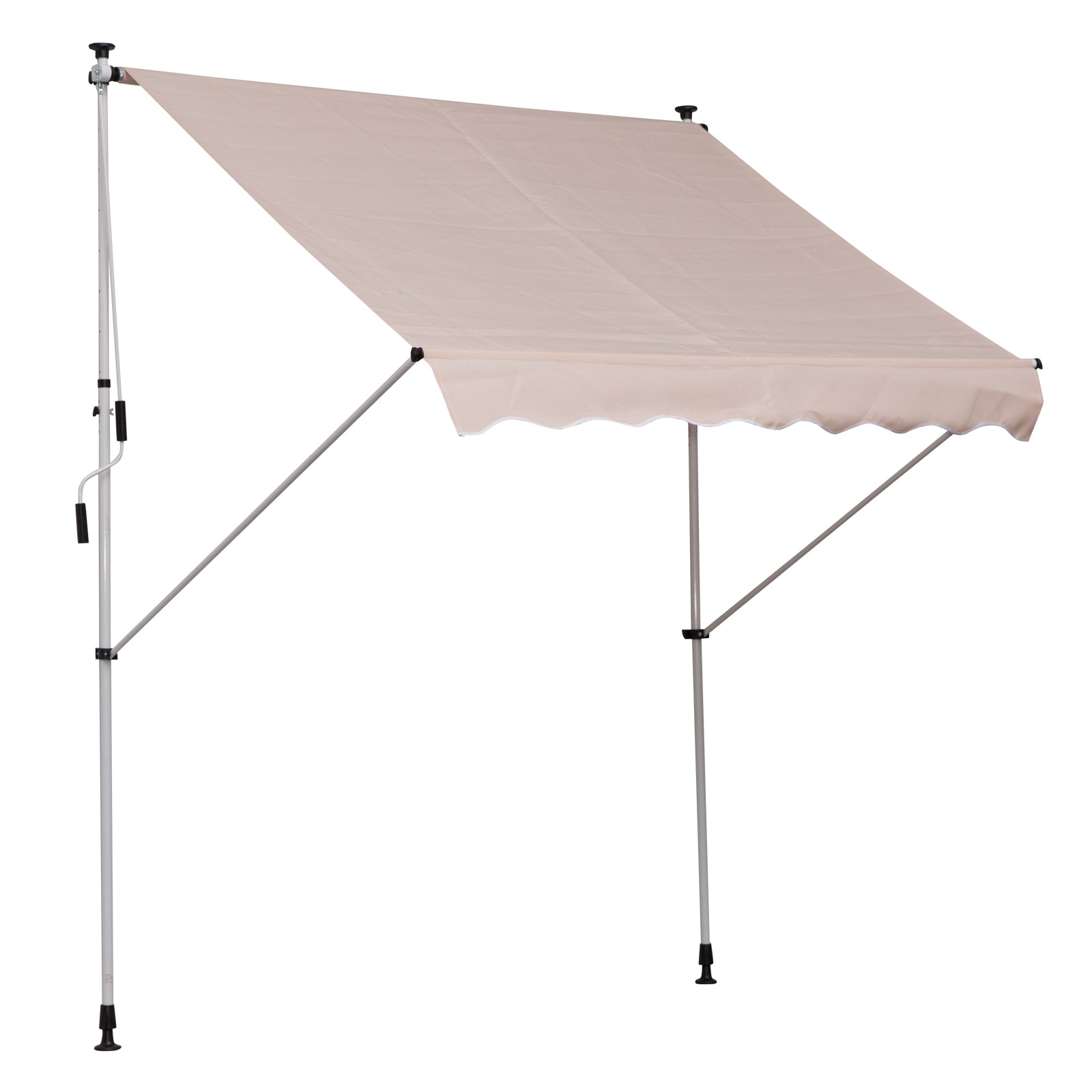 Outsunny 2x1.5m  Adjustable Outdoor Aluminium Frame Awning Beige 