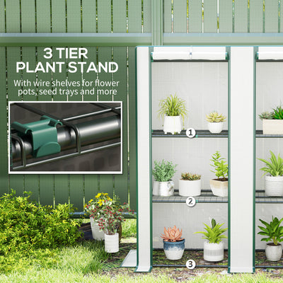 Outsunny Three-Tier Mini Greenhouse - White 