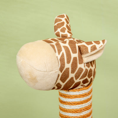 PawHut Giraffe-Designed Cat Tree, with Scratching Posts, Cat Tunnel, Toy Ball - Beige 