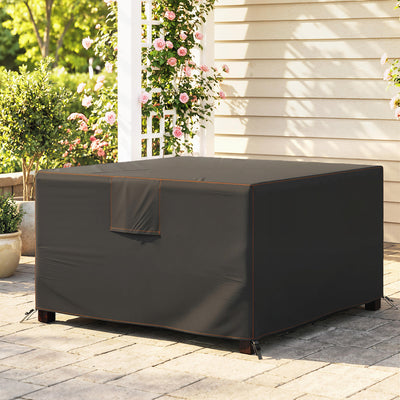 Outsunny Garden Furniture Cover, Waterproof Patio Furniture Cover with Air Vent, 420D Oxford Fabric, 125 x 125 x 74 cm, Black 
