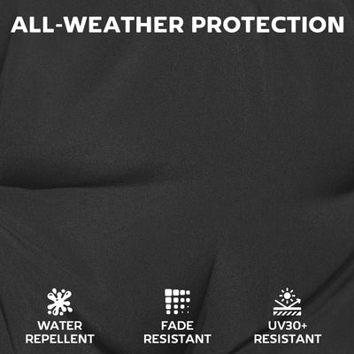 Outsunny Outdoor Seat Cushions Set of 2 with Ties, Waterproof Garden Seat Pads, Black 