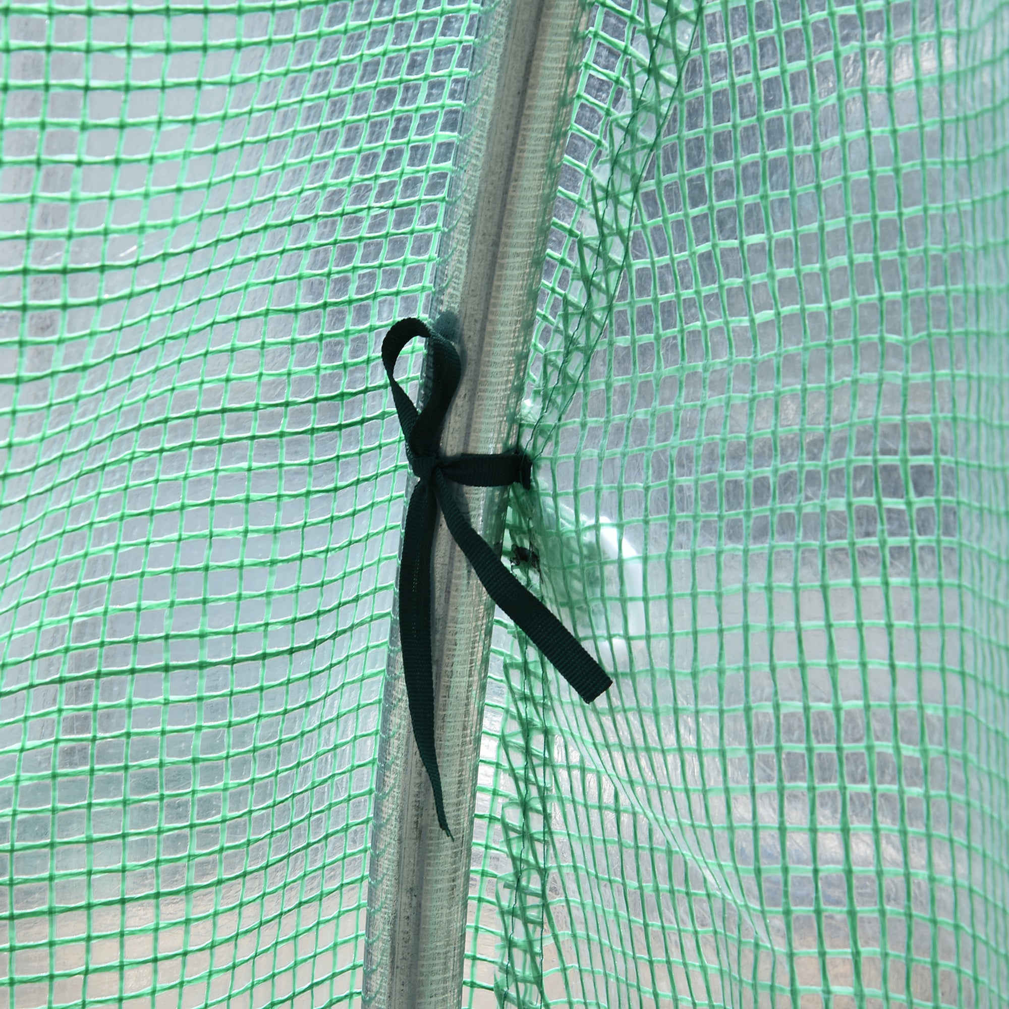 Outsunny 3L x 2W x 2H M Greenhouse  Walk-in Polytunnel Outdoor Garden Flower Vegetable Planter 25mm Diameter Galvanised Steel Frame w/ Zipped Door 